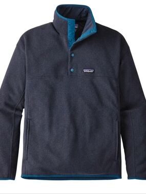 Patagonia Mens Lightweight Better Sweater Marsupial Fleece Pullover L Navy